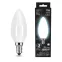 Лампа светодиодная Filament Свеча 9W 610lm 4100К Е14 milky LED 1/10/50 | 103201209 | Gauss