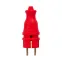 Вилка красная каучуковая прямая 230В 2P+PE 16A IP44 PRO