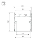 INTELLIGENT ARLIGHT Роторная панель DALI-233-1G-MIX-IN (BUS, DT8, Backlight) | 023791 | Arlight