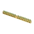 Шина PEN ноль-земля 6х9мм 16 отверстий латунь крепеж по центру PROxima