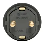 Вилка прямая каучуковая 230В 2P+PE 16A IP44 Марс