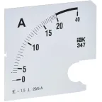 Шкала сменная для амперметра Э47 20/5А класс точности 1,5 96х96мм
