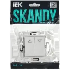 SKANDY Выключатель жалюзи 10А SK-V12W арктический белый IEK