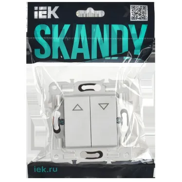 SKANDY Выключатель жалюзи 10А SK-V12W арктический белый IEK