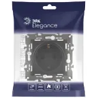 Розетка 2P+E Schuko, 16А-250В, Эра Elegance, антрацит, 14-2101-05