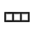 Рамка из натурального стекла, ''Avanti'', черная, 6 модулей