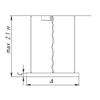 Светильник CYCLE P LED 1200 BL 4000K