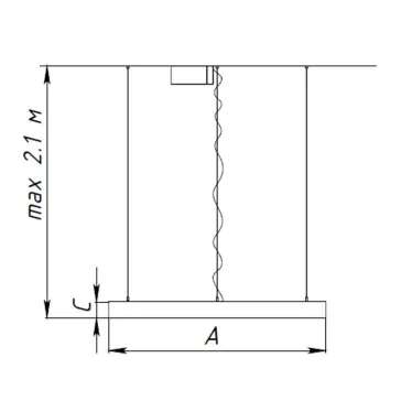 Светильник CYCLE P LED 1200 BL 4000K
