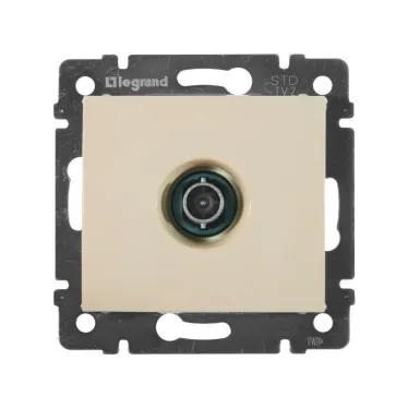 VALENA Розетка телевизионная TV оконечная 10дБ в рамку слоновая кость