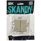 SKANDY Выключатель жалюзи 10А SK-V12B бежевый IEK