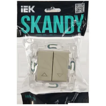 SKANDY Выключатель жалюзи 10А SK-V12B бежевый IEK