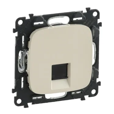 Розетка Valena ALLURE информационная одиночная RJ45 категория 5е UTP лицевая панель слоновая кость