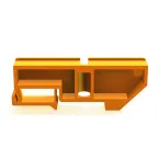 Изолятор нулевой шины на DIN-рейку 35мм желтый