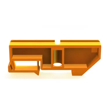 Изолятор нулевой шины на DIN-рейку 35мм желтый