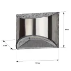 Фасадная подсветка Хром, на солнечной батарее, 4LED, 7lm ERAFS024-38