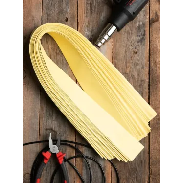 Трубка термоусаживаемая ТУТ нг 30/15 желтая в отрезках по 1м PROxima