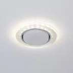 Светильник встраиваемый со светодиодной подсветкой DK LD51 CH/SHSL GX53 хром серебро