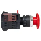 Кнопка AEAL-22 красная с фиксацией NO+NC грибок PROxima