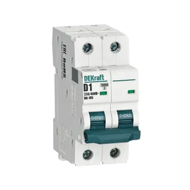 Выключатель автоматический 2P кривая D 1A 10кА ВА-105