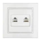 Розетка Минск RJ-45+Phone СП белая