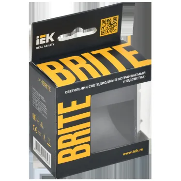 BRITE Подсветка LED встраиваемая ПЛ20-БрЧ черный