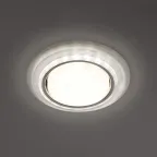 Светильник ДВО-15w GX53 без лампы со светодиодной подсветкой 4000К прозрачный хром