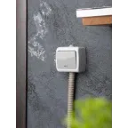 Выключатель 1-клавишный с индикатором 10А Мурманск серый