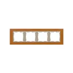 Рамка на 4 поста, S82N, дуб - шампань (дерево)