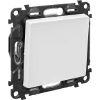 Valena LIFE Переключатель промежуточный 10АХ 250В С лицевой панелью Винтовые зажимы Белый