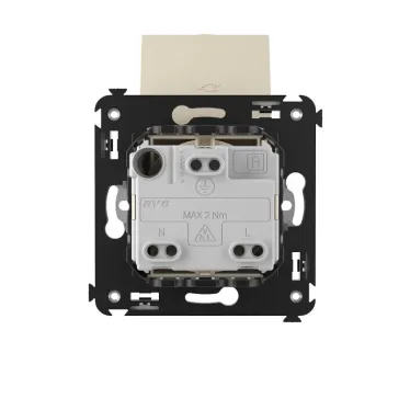 Avanti Розетка с крышкой в стену, 2P+E, ''Ванильная дымка''