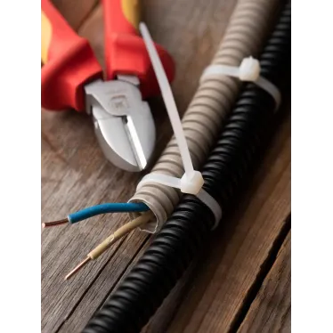 Хомут P6.6 стандартный белый 2.5x120 (100шт) FlexLock PROxima