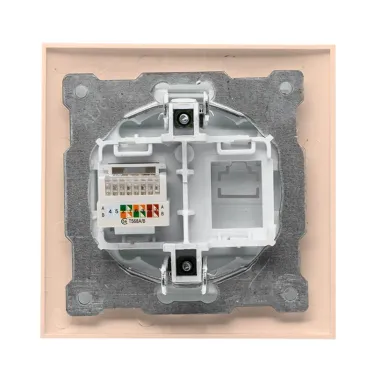 Валенсия розетка компьютерная RJ-45 1-местная кремовая