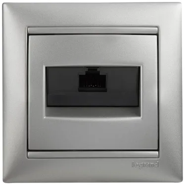 VALENA Рамка 1 пост горизонтальная алюминий