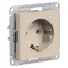 ATLASDESIGN РОЗЕТКА с заземлением, 16А, механизм, ПЕСОЧНЫЙ