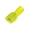 Наконечник плоский РппИп 6-7-0.8 желтый QUADRO (50шт) полностью изолированный (вилка)