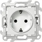 Розетка 2К+З с защитными шторками Push@Go, белый