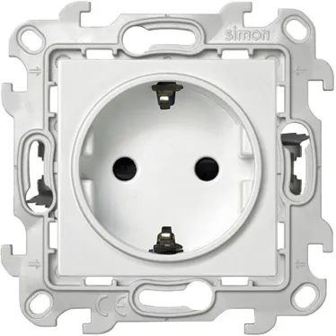 Розетка 2К+З с защитными шторками Push@Go, белый