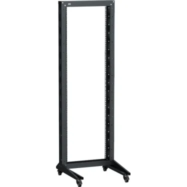 Стойка однорамная на роликах LINEA F 42U 600х600мм черная