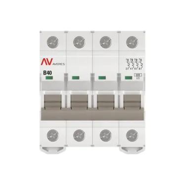 Выключатель автоматический AV-6 4P 40A (B) 6kA AVERES