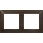 Valena LIFE Рамка 2 поста темное дерево универсальная