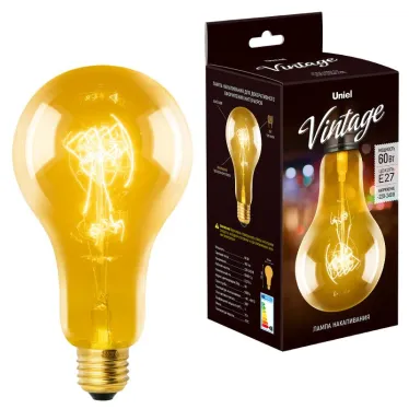 Лампа накаливания декоративная ЛОН 60 вт 300 Лм Е27 Vintage IL-V-A95-60/GOLDEN/E27 SW01