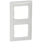 VALENA Рамка 2 поста вертикальная белая