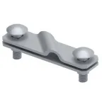 Соединитель диагональный для перпендикулярного соединения полосы до 50 мм/прутка 8-10 мм. Материал - горячеоцинкованная сталь.