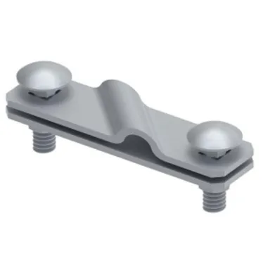 Соединитель диагональный для перпендикулярного соединения полосы до 50 мм/прутка 8-10 мм. Материал - горячеоцинкованная сталь.