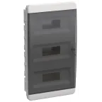 Корпус пластиковый встраиваемый на 36 модулей ЩРВ-П-36 IP41 TEKFOR черная прозрачная дверь