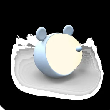 Светильник ночник настольный 5 Вт 200 лм 2700-6000К DC 5В Голубой IP20 100х100х109мм с Li-ion акк 1200мА диммируемый Qplus Gauss