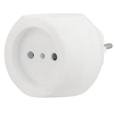 Тройник электрический Шар 220 В, 6 А, белый