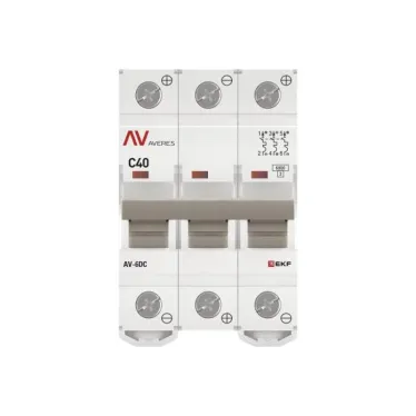 Выключатель автоматический AV-6 DC 3P 40A (C) 6kA AVERES