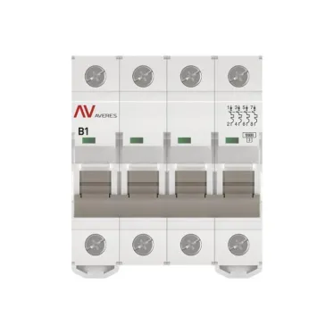 Выключатель автоматический AV-10 4P 1A (B) 10kA AVERES