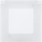 Рамка с защитной крышкой IP 44 INSPIRIA белая